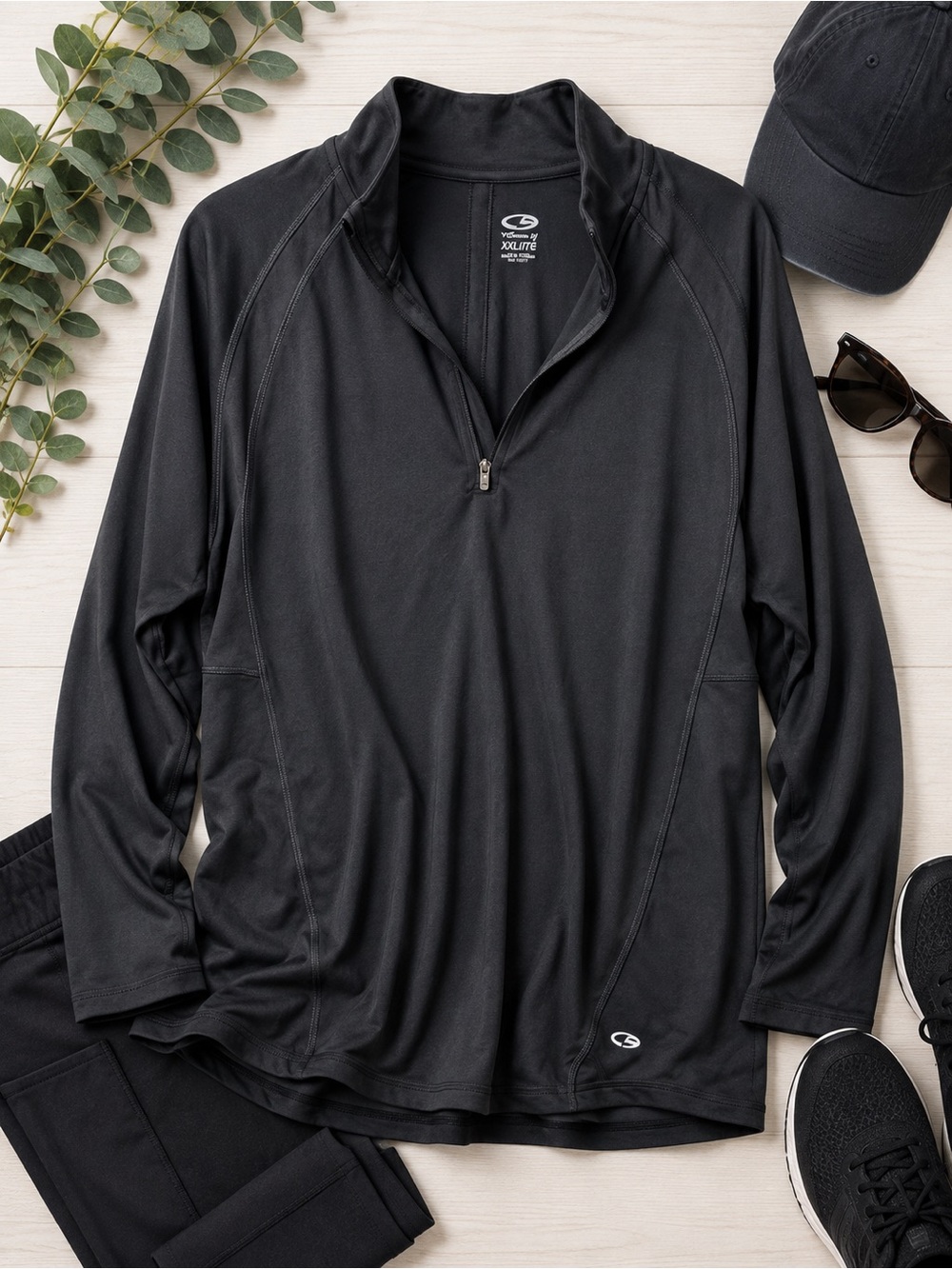 C9 by Champion Black Quarter-Zip Performance Pullover